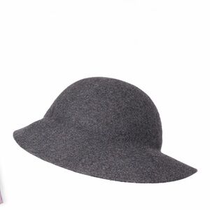 Zara Charcoal Gray Wool  Cloche Hat